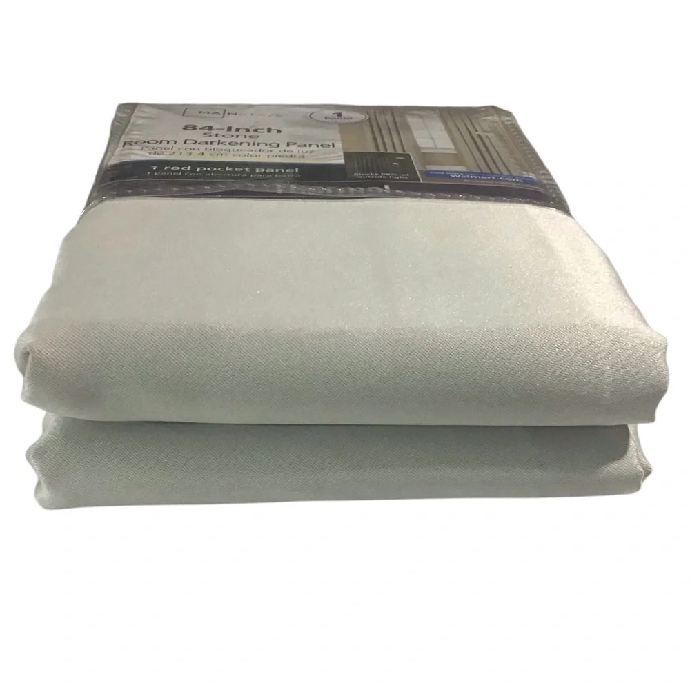 Mainstays Room Darkening Panel Curtain Drape Thermal Stone 84 in 1 Rod